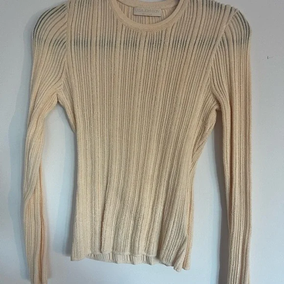Ulla Johnson Cream Textured Knit Top - Picture 1 of 3